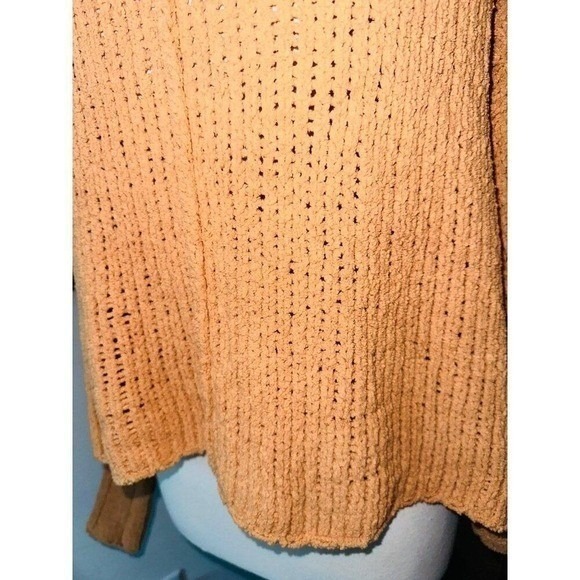 FP1 Free People Be Yours Cowl Neck Camel Pullover sweater size Small Oversized - Picture 5 of 10